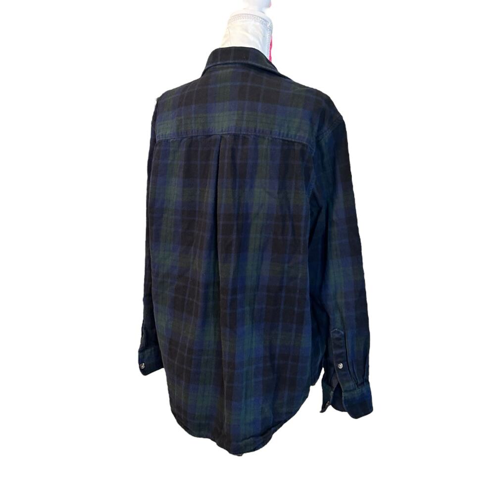 The North Face Button Down Shirt Large Blue Green Plaid Outdoor Hiking Casual - Picture 4 of 16